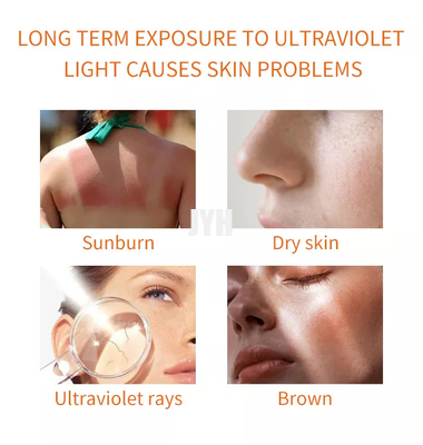Sunblockの防水日焼け止めSpf50+/Pa+++ボディ白くなること