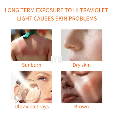 UVA UVB PA 50+++水基盤Sunblockは首のための構造の化粧品に直面する