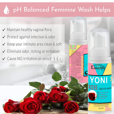 60ML OEMのスキン ケア プロダクトによってはPHがバランスをとった毎日の清潔になる女らしく親密な心配の洗浄の殺菌する